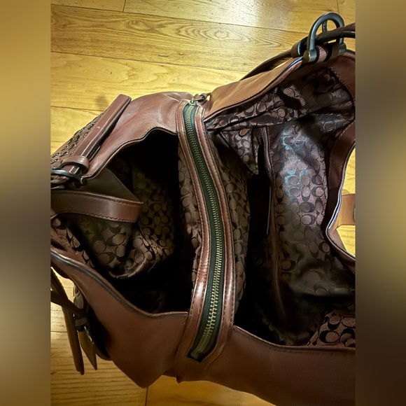 Coach Burgundy Leather Bag - Picture 5 of 9